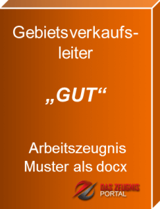 Musterzeugnis Gebietsverkaufsleiter Note 2