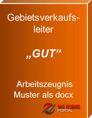 Musterzeugnis Gebietsverkaufsleiter Note 2