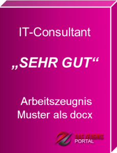 Musterzeugnis IT-Consultant Note 1