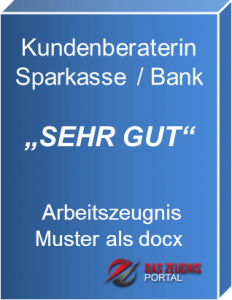 Musterzeugnis Kundenberaterin Sparkasse Note 2