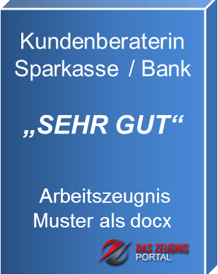 Musterzeugnis Kundenberaterin Sparkasse Note 2