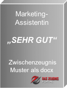 Musterzeugnis Marketing Assistentin Note 1