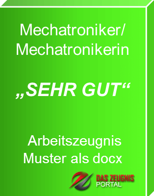 Musterzeugnis Mechatroniker Note 1