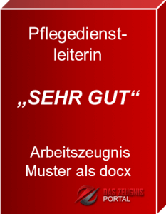 Musterzeugnis Pflegedienstleiterin Note 1