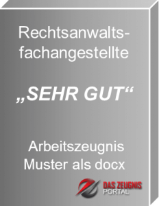 Musterzeugnis Rechtsanwaltsfachangestellte Note 1